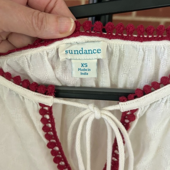 Sundance‎ Boho Embroidered Peasant Blouse XS 🪡🌸 Cottagecore Festival Top - Picture 5 of 9